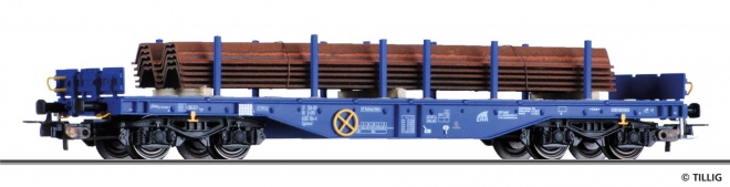 Flat car type Sgmmns 4505 of the ERR with Load<br /><a href='images/pictures/Sachsenmodelle/76774-HM.jpg' target='_blank'>Full size image</a>